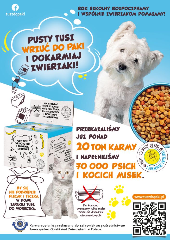 Pusty tusz wrzuć do paki i dokarmiaj zwierzaki