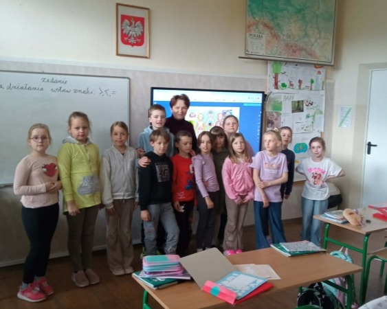 Wizyta w szkole pani doktor  Kazimiery Dyndy-Leśniak
