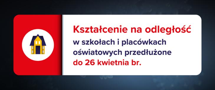 Kształcenie na odległość do 26 kwietnia!